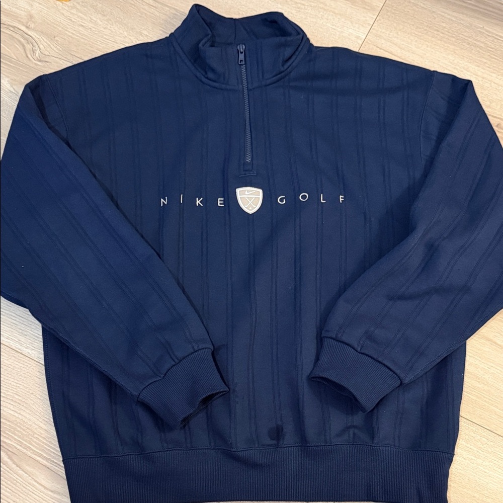 Nike Golf 1/2 zip navy sweater mens size S